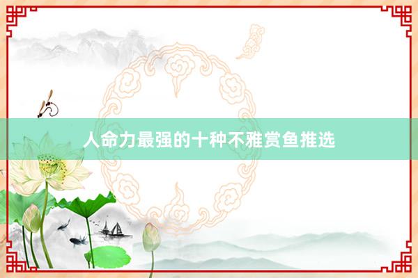 人命力最强的十种不雅赏鱼推选